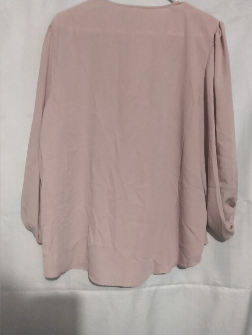 Maurices Blouson Sleeve V-Neck Top - Dusty Pink - Picture 5 of 5